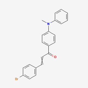 molecular formula C22H18BrNO B14392091 3-(4-Bromophenyl)-1-{4-[methyl(phenyl)amino]phenyl}prop-2-en-1-one CAS No. 88681-27-0