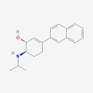 molecular formula C19H23NO B14392112 (1R,6R)-3-(Naphthalen-2-yl)-6-[(propan-2-yl)amino]cyclohex-2-en-1-ol CAS No. 88141-62-2