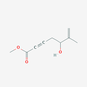 molecular formula C9H12O3 B14392114 Methyl 5-hydroxy-6-methylhept-6-EN-2-ynoate CAS No. 88376-88-9