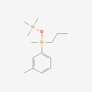 molecular formula C14H26OSi2 B14392126 1,1,1,3-Tetramethyl-3-(3-methylphenyl)-3-propyldisiloxane CAS No. 88237-93-8