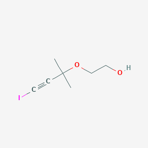 2-[(4-Iodo-2-methylbut-3-yn-2-yl)oxy]ethan-1-ol