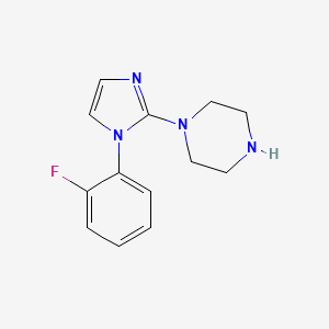 molecular formula C13H15FN4 B1439218 1-[1-(2-氟苯基)咪唑-2-基]哌嗪 CAS No. 1019108-42-9