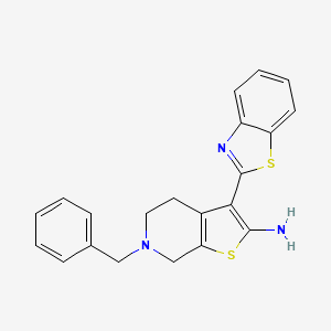 B1439219 3-(1,3-Benzothiazol-2-yl)-6-benzyl-4,5,6,7-tetrahydrothieno[2,3-c]pyridin-2-amine CAS No. 1105194-89-5