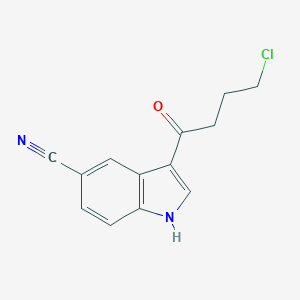 molecular formula C13H11ClN2O B143922 3-(4-氯丁酰)-1H-吲哚-5-腈 CAS No. 276863-95-7