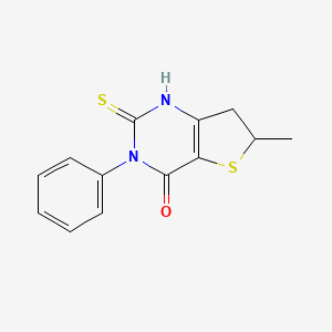 B1439242 2-mercapto-6-methyl-3-phenyl-6,7-dihydrothieno[3,2-d]pyrimidin-4(3H)-one CAS No. 1105190-50-8