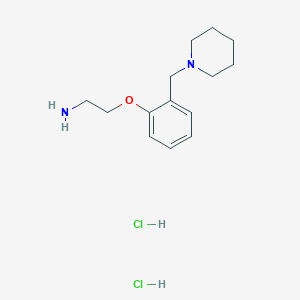 molecular formula C14H24Cl2N2O B1439259 {2-[2-(Piperidin-1-ylmethyl)phenoxy]ethyl}amine dihydrochloride CAS No. 1185303-92-7