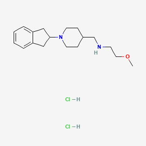 molecular formula C18H30Cl2N2O B1439261 N-({[1-(2,3-二氢-1H-茚-2-基)哌啶-4-基]-甲基}-2-甲氧基乙胺二盐酸盐 CAS No. 1185168-21-1