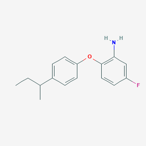 molecular formula C16H18FNO B1439269 2-[4-(仲丁基)苯氧基]-5-氟苯胺 CAS No. 946684-05-5