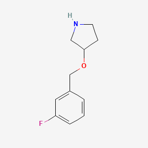 molecular formula C11H14FNO B1439276 3-(3-氟苄氧基)-吡咯烷 CAS No. 946681-63-6