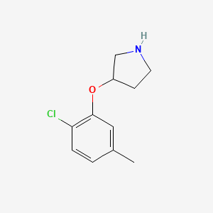 molecular formula C11H14ClNO B1439277 3-(2-氯-5-甲苯氧基)吡咯烷 CAS No. 946715-29-3