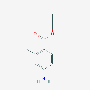 molecular formula C12H17NO2 B1439280 叔丁基 4-氨基-2-甲基苯甲酸酯 CAS No. 445003-39-4
