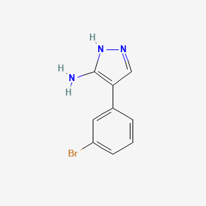 molecular formula C9H8BrN3 B1439298 4-(3-bromophenyl)-1H-pyrazol-3-amine CAS No. 301373-51-3