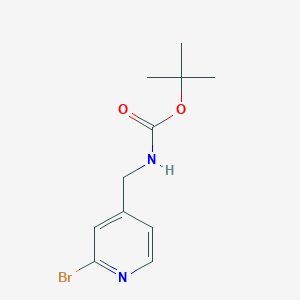 molecular formula C11H15BrN2O2 B1439300 4-(N-Boc-氨基甲基)-2-溴吡啶 CAS No. 1049025-21-9