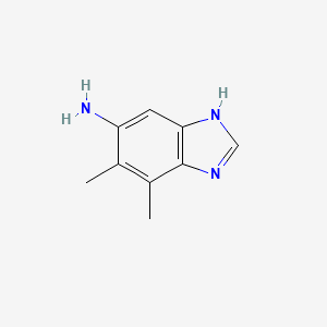 molecular formula C9H11N3 B1439309 4,5-二甲基-1H-苯并咪唑-6-胺 CAS No. 946932-54-3