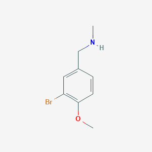 molecular formula C9H12BrNO B1439312 1-(3-Bromo-4-methoxyphenyl)-N-methylmethanamine CAS No. 645378-58-1