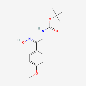 molecular formula C14H20N2O4 B1439313 [2-Hydroxyimino-2-(4-methoxyphenyl)ethyl]carbamic acid tert-butyl ester CAS No. 912762-49-3