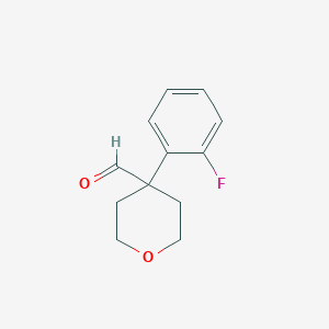 B1439314 4-(2-Fluorophenyl)tetrahydropyran-4-carboxaldehyde CAS No. 902836-62-8
