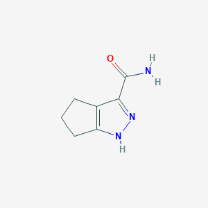 molecular formula C7H9N3O B1439328 1,4,5,6-四氢环戊[C]吡唑-3-甲酰胺 CAS No. 851776-30-2