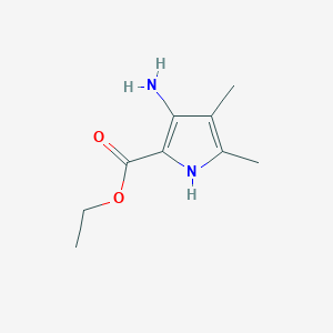 molecular formula C9H14N2O2 B1439331 3-氨基-4,5-二甲基-1H-吡咯-2-羧酸乙酯 CAS No. 230646-11-4