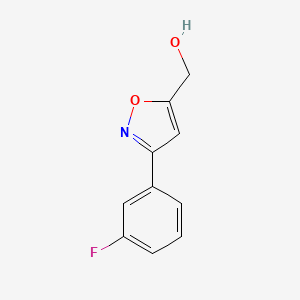 molecular formula C10H8FNO2 B1439333 (3-(3-氟苯基)异噁唑-5-基)甲醇 CAS No. 954240-02-9