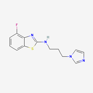 molecular formula C13H13FN4S B1439336 4-氟-N-[3-(1H-咪唑-1-基)丙基]-1,3-苯并噻唑-2-胺 CAS No. 1177312-51-4