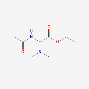 molecular formula C8H16N2O3 B143934 Ethyl 2-acetamido-2-(dimethylamino)acetate CAS No. 133873-11-7