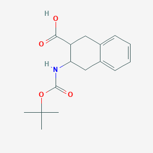 molecular formula C16H21NO4 B1439340 3-((tert-Butoxycarbonyl)amino)-1,2,3,4-tetrahydronaphthalene-2-carboxylic acid CAS No. 903094-83-7