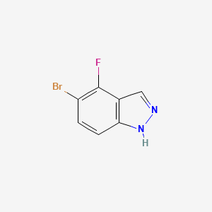 molecular formula C7H4BrFN2 B1439341 5-溴-4-氟-1H-吲唑 CAS No. 1082041-85-7