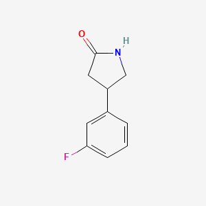 molecular formula C10H10FNO B1439352 4-(3-Fluorophenyl)pyrrolidin-2-one CAS No. 1019650-87-3