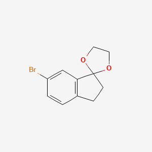 molecular formula C11H11BrO2 B1439353 6-溴-茥-1-酮 1,2-乙二醇缩酮 CAS No. 866848-94-4