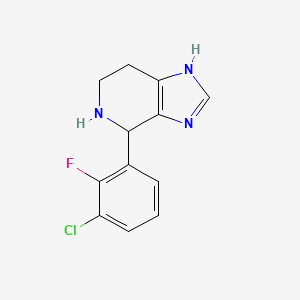 molecular formula C12H11ClFN3 B1439359 4-(3-chloro-2-fluorophenyl)-4,5,6,7-tetrahydro-3H-imidazo[4,5-c]pyridine CAS No. 1189749-62-9