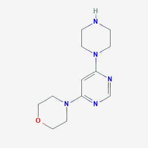 molecular formula C12H19N5O B1439360 4-(6-Piperazin-1-ylpyrimidin-4-yl)morpholine CAS No. 1204297-97-1