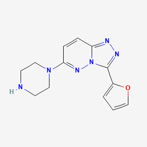 molecular formula C13H14N6O B1439369 3-(2-Furyl)-6-piperazin-1-yl[1,2,4]triazolo[4,3-b]pyridazine CAS No. 1204298-32-7