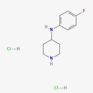 molecular formula C11H17Cl2FN2 B1439372 N-(4-fluorophenyl)piperidin-4-amine dihydrochloride CAS No. 1193389-70-6
