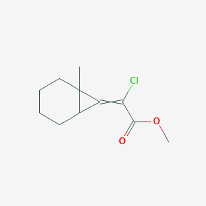 B14393775 Methyl chloro(1-methylbicyclo[4.1.0]heptan-7-ylidene)acetate CAS No. 89879-22-1