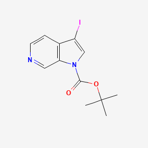 molecular formula C12H13IN2O2 B1439386 tert-butyl 3-iodo-1H-pyrrolo[2,3-c]pyridine-1-carboxylate CAS No. 1174038-59-5