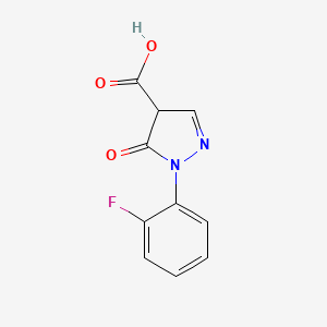 molecular formula C10H7FN2O3 B1439404 1-(2-fluorophenyl)-5-oxo-4H-pyrazole-4-carboxylic acid CAS No. 1204297-73-3