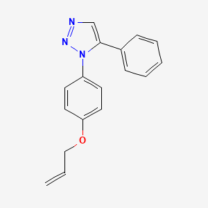 molecular formula C17H15N3O B14394086 5-Phenyl-1-{4-[(prop-2-en-1-yl)oxy]phenyl}-1H-1,2,3-triazole CAS No. 89779-06-6