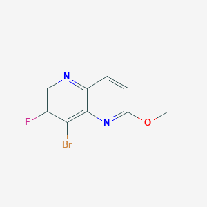 molecular formula C9H6BrFN2O B1439410 8-溴-7-氟-2-甲氧基-1,5-萘啶 CAS No. 724788-70-9