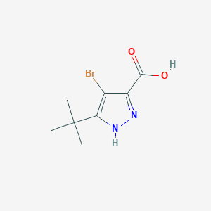 molecular formula C8H11BrN2O2 B1439412 4-溴-5-叔丁基-1H-吡唑-3-羧酸 CAS No. 182415-17-4
