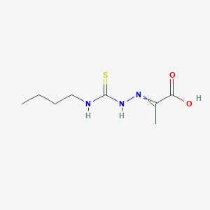 molecular formula C8H15N3O2S B14394131 2-[2-(Butylcarbamothioyl)hydrazinylidene]propanoic acid CAS No. 88186-37-2