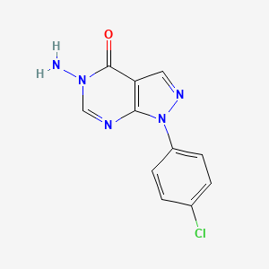 molecular formula C11H8ClN5O B1439416 5-amino-1-(4-chlorophenyl)-1,5-dihydro-4H-pyrazolo[3,4-d]pyrimidin-4-one CAS No. 941868-12-8