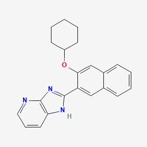 molecular formula C22H21N3O B14394162 2-[3-(Cyclohexyloxy)naphthalen-2-yl]-1H-imidazo[4,5-b]pyridine CAS No. 89574-71-0