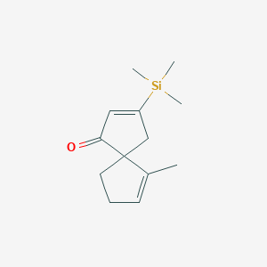 molecular formula C13H20OSi B14394165 6-Methyl-3-(trimethylsilyl)spiro[4.4]nona-2,6-dien-1-one CAS No. 89950-40-3