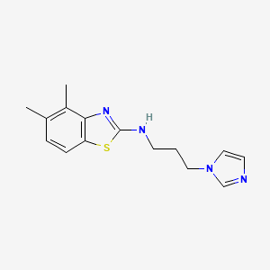 molecular formula C15H18N4S B1439420 N-[3-(1H-咪唑-1-基)丙基]-4,5-二甲基-1,3-苯并噻唑-2-胺 CAS No. 1177341-69-3
