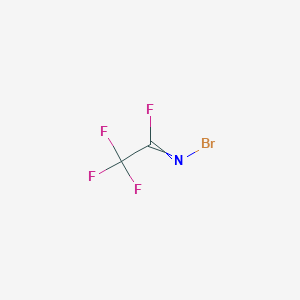 molecular formula C2BrF4N B14394212 N-Bromo-2,2,2-trifluoroethanimidoyl fluoride CAS No. 89554-90-5