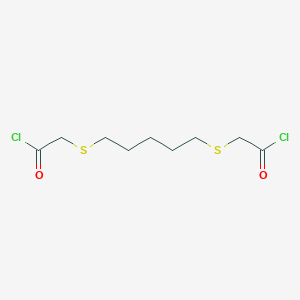 molecular formula C9H14Cl2O2S2 B14394220 2-[5-(2-Chloro-2-oxoethyl)sulfanylpentylsulfanyl]acetyl chloride CAS No. 87870-51-7