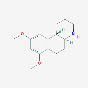 molecular formula C15H21NO2 B14394235 (4aS,10bS)-7,9-Dimethoxy-1,2,3,4,4a,5,6,10b-octahydrobenzo[f]quinoline CAS No. 87657-06-5