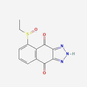 molecular formula C12H9N3O3S B14394244 5-(Ethanesulfinyl)-2H-naphtho[2,3-d][1,2,3]triazole-4,9-dione CAS No. 89683-10-3