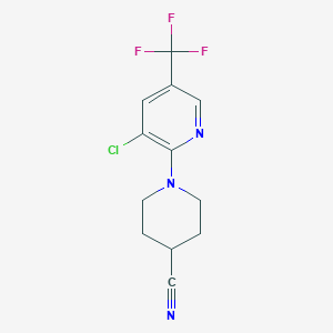 1-[3-Chloro-5-(trifluoromethyl)-2-pyridinyl]-4-piperidinecarbonitrile